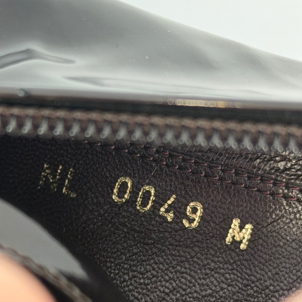 Louis Vuitton Patent Leather Ankle Boots 36.5 Black Pointed Gold‎ Zip Heels - Picture 12 of 12